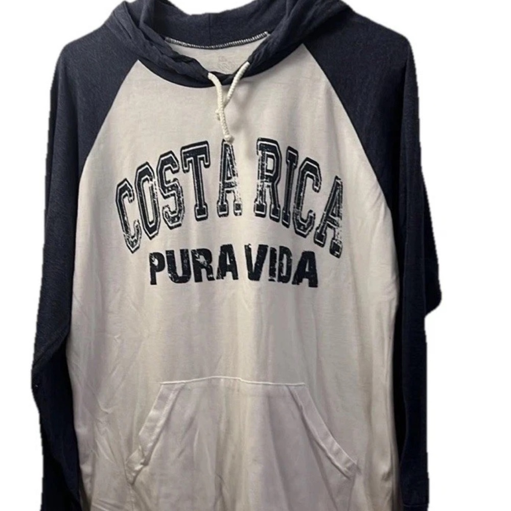 Blue and White Sweatshirt Costa Rica Pura Vida